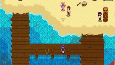 Swimsuits at the Luau at Stardew Valley Nexus - Mods and community Stardew Valley Luau Soup, Stardew Luau, Fish In Stardew Valley, Stardew Valley Scarecrow, Stardew Valley Fish Bundle, Black Tree, Games Images, Popular Games, All Games