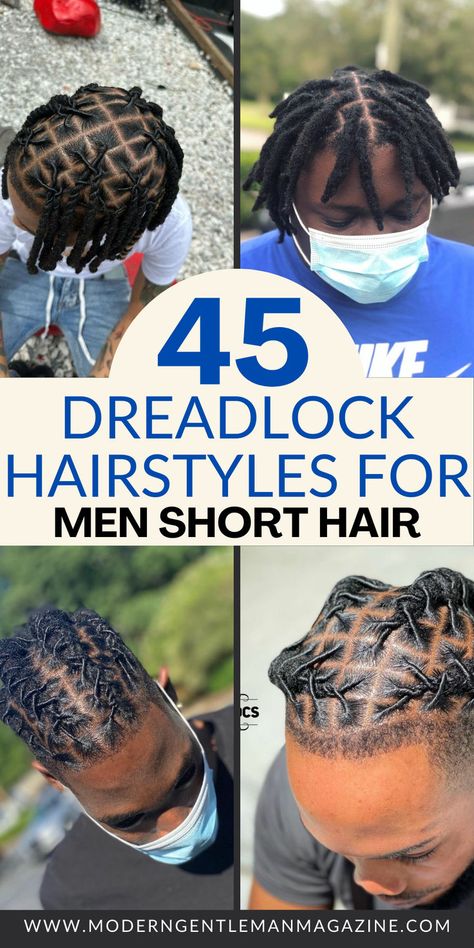 Explore 45 unique dreadlock hairstyles for men that exude individuality and style. From classic dreadlocks to intricate twists, these hairstyles celebrate the beauty of natural hair. Embrace a timeless and versatile look with these stunning dreadlock styles. #Dreadlocks #DreadlockHairstyles #MenWithDreads #NaturalHair Unique Dreadlock Hairstyles, Locs Hairstyles For Prom, Dreadlock Hairstyles For Men Short, Short Hair Dreadlocks, Loc Hairstyles For Men, Men Dread Styles, Hairstyles For Men Short, Dreads Short Hair, Mens Dreadlock Styles