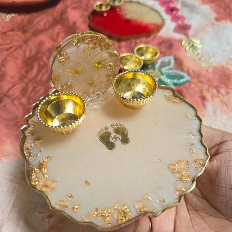 Resin Pooja thali 😍🧿 Different sizes and designs are available ✨️ . Dm for enquire @_canvascrafts_ . Resin pooja thali, Handmade pooja thali, Resin art thali, Decorative pooja thali, Custom resin thali, Festive pooja thali, Designer pooja thali, Resin gift thali, Colorful pooja thali, Personalized pooja thali, Traditional pooja thali, Unique resin thali, Resin home decor thali Pooja plate set, diwali pooja set. Resin Thali, Resin Pooja Thali, Resin Home Decor, Diwali Pooja, Pooja Thali, Resin Ideas, Plate Sets, Resin Art, Diwali