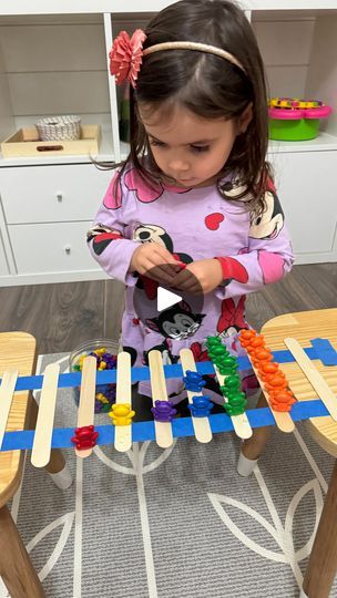 26K views · 809 reactions | 🌈🤍 Bear balance and colour-matching/sorting activity!✨Simple and fun for your toddler-aged kiddos! 

➡️Follow @lovebloomlearn for more easy play ideas! 🧚‍♀️

To recreate this activity, place tap across two chairs/side tables (sticky side up) then place pipeible sticks. We used counting bears but any counters work well. Your little on can colour match or sort. Preschoolers can join the fun by sorting different counters by colour or shape. 

👶🏼👶🏽👶🏾Activity is recommended for toddlers +. An adult should supervise all activities. 

✨🌈For more easy play ideas, check out my “Baby and Toddler Caregiver Play & Milestone guides.” It’s loaded with tips, milestones & play ideas! 🔗Link in bio. 

•
•
•

#messyplay #messyplaytime #messyplayideas #tastesafesensorypl Preschool Table Top Activities, Colour Sorting Activities, Preschool Tables, Table Activities For Toddlers, Counting Bears, Color Sorting Activities, Spider Tattoo, Colour Match, Colour Matching