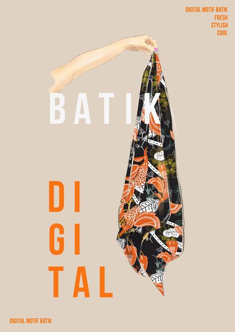 BATIK POSTER Batik Graphic Design, Batik Poster, Batik Illustration, Illustrator Typography, Desain Editorial, Indonesian Art, Batik Art, Event Poster Design, Font Graphic