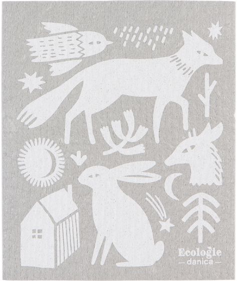 With silhouettes of woodland creatures, turn your cleaning routine into a rustic adventure.What is a Swedish Sponge Cloth:Made from cotton and plant-based cellulose fibers, these 100% natural and compostable cloths are an established must-have in Scandinavia. They can hold 15x their weight in water making them highly absorbent. Quick-drying, you'll be amazed at how odor-free they are! Use in place of paper towels and plastic sponges. How to use your Swedish Sponge Cloth:Simply soak in water to s Eco Store, Cellulose Fiber, Paper Towels, Woodland Creatures, Wet And Dry, Paper Towel, Scandinavia, Dish Cloths, Air Dry