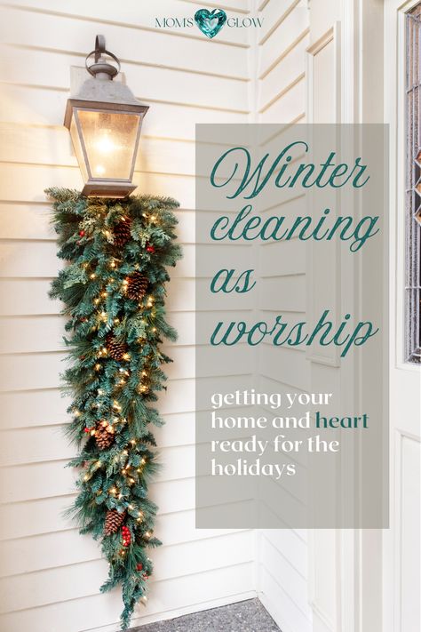 Transform your winter cleaning routine into a spiritual practice with our heartfelt checklist. Focus on decluttering your space and heart to welcome the holidays with joy and God-centeredness. #WinterCleaning #SpiritualPractice #HolidayPreparation #MomLife #Faith #Decluttering Cleaning Up After Christmas, House Cleaning Aesthetic, Cleaning The House Aesthetic, New Years Cleaning, Winter Cleaning Checklist, Winter Deep, Winter Cleaning, Christmas Cleaning, Working Mom Life