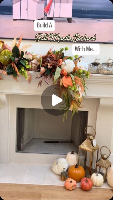 Lance Devereux on Instagram: "🍂 Build a Stunning Fall Mantel Garland with Me! 🍁 It’s easier than you think! Comment “Fall” for the link to all the supplies you need. 🎃✨

**Step 1:** Start with a base garland. Don’t worry about it being pretty—this will hold all the gorgeous elements that come next!

**Step 2:** Secure the base with hooks (Command strips work great!). Make sure it’s safe for your mantel surface.

**Step 3:** Add a fall leafy garland. Choose one with texture and movement for that perfect touch of autumn.

**Step 4:** Layer in your favorite fall picks and branches—think magnolia, eucalyptus, and more! The goal is to completely cover the base garland.

**Step 5:** Add ribbons for a pop of color, texture, or pattern. Wind them right into the garland for a seamless look.

**S Thanksgiving Garland Diy, Fall Mantel Garland, Fall Garland Ideas, Thanksgiving Fireplace, Thanksgiving Mantle, Mantel Garland, Thanksgiving Garland, Fall Magic, Mantle Garland