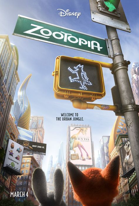 Welcome to the world of #Zootopia​, in theatres March 4, 2016! Disney Widgets, Zootopia Movie, Zootopia 2016, Disney Movie Posters, Film Trailer, Animation Disney, Ginnifer Goodwin, Cartoon Disney, Disney Zootopia