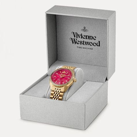 Vivienne Westwood Jewellery Aesthetic, Expensive Wishlist, Vivienne Westwood Watch, Watches Pink, Jewelry Closet, Gold Plated Watch, Pink Watch, Watches Women, Wrist Wear