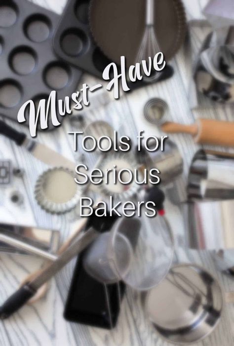 Home Bakery Must Haves, Baking Equipment Kitchen Tools, Baking Must Haves, Home Bakery Kitchen, Bakers Pantry, Baking Tools Organization, Baking Tools And Equipment, Baking Knowledge, Creative Pastries