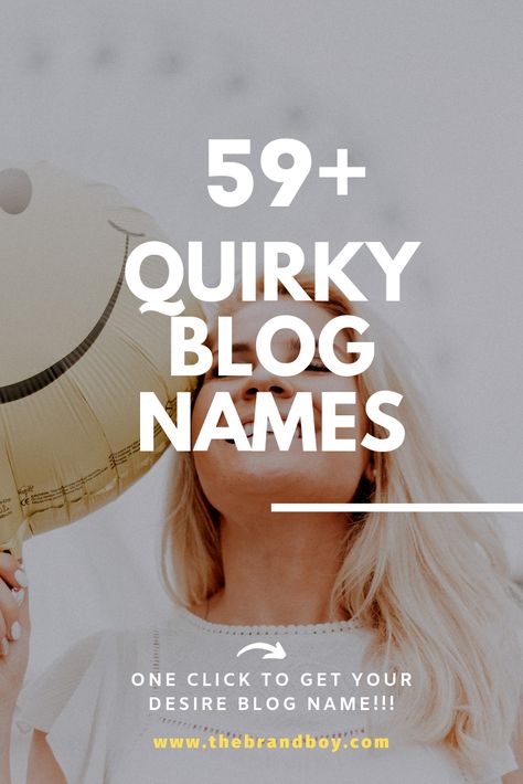 Blog Name Ideas Creative, Instagram Handle Names Ideas, Website Names Ideas, Personal Blog Name Ideas, Youtube Name Ideas, Blog Names Inspiration, Podcast Name Ideas, Good Company Names, Creative Blog Names