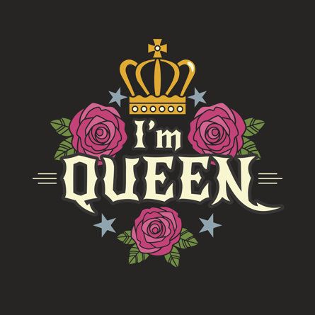 Queens Wallpaper, Queen Tshirt, Crown Design, Queen Bees, 로고 디자인, Canvas Home, House Of Hampton, T Shirt Print, Featured Artist