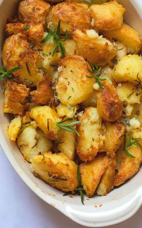 Foodnetwork.com Recipes, Cooking Vibes, Vegan Yorkshire Pudding, Rosemary Roast, Onion Potatoes, Potatoe Recipes, Rosemary Roasted Potatoes, Herb Roasted Potatoes, Cranberry Sauce Homemade