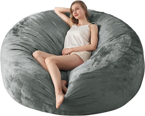 Bean Bag Bed, Velvet Sofa Bed, Giant Bean Bags, Bean Bag Chair Covers, Bean Bag Sofa, Chaise Lounger, Bean Bag Covers, Lounge Chair Design, Lazy Sofa