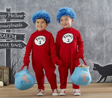 Pin for Later: 13 Costumes For Your Teeny Bookworm Thing One and Thing Two The dynamic Dr. Seuss duo ($39-$69) is the perfect costume choice for siblings — especially twins! Thing 2 Costume, 2 Halloween Costumes, Best Cartoon Characters, Twin Costumes, Thing 1 And Thing 2, Halloween Duos, Cartoon Character Costume, Duo Costumes, Duo Halloween Costumes