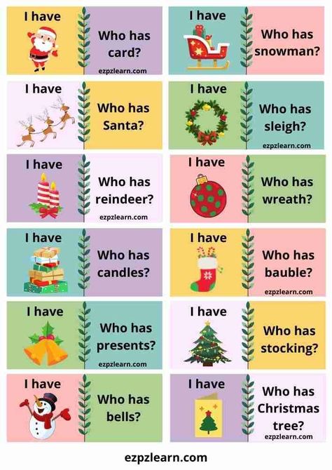 Teaching Activities Preschool, Christmas Learning Activities, Preschool English, English Primary School, Christmas For Kids, Christmas Learning, Christmas Lesson, English Teaching Materials, English Christmas