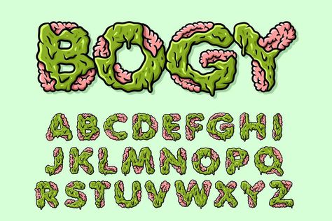 Zombie Letters, Zombie Font, Police Halloween, Graffiti Alphabet Styles, Alphabet Graffiti, Arte Zombie, Halloween Font, Font Png, Zombie Monster