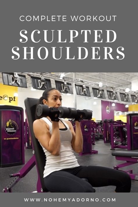 Shoulder Workout Planet Fitness Workout Plan, Shoulder Workout Women, Workout Shoulder, Sculpted Shoulders, Shoulders Workout, Shoulder Exercises, Six Pack Abs Workout, Workout Women, Natural Fat Burners