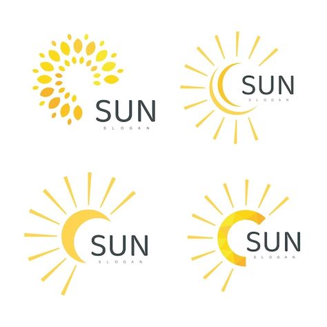 Sun Illustration Design, Sun Symbol Design, Sun Logo Ideas, Sunshine Logo Design, Sunrise Logo Design, Sun Logo Design Ideas, Logo Sunrise, Sun Logos, Sun Branding