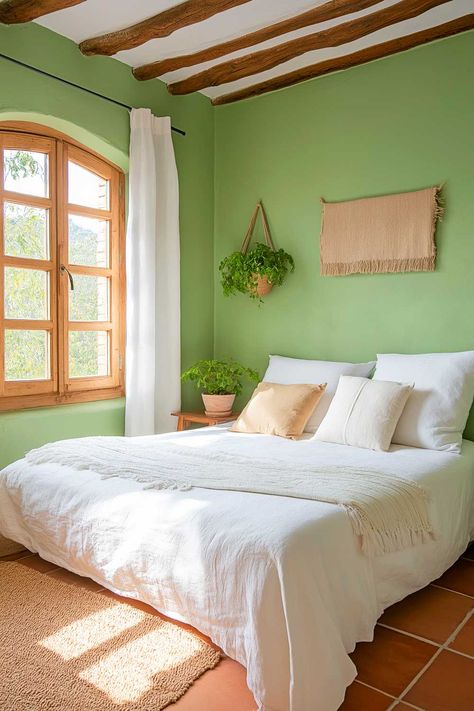 100+ Cozy Green Bedroom Ideas For A Refreshing Retreat Bedroom Ideas Green Bedding, Cozy Bedroom Ideas Green, Modern Green Bedroom, Lime Green Bedroom, Cozy Green Bedroom, Lime Green Rooms, Green Cozy Bedroom, Lime Green Bedrooms, Bedroom Ideas Green