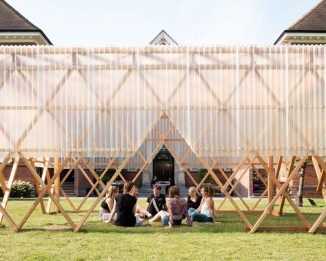 Urban Rooms, Wooden Pavilion, Temporary Architecture, Pavilion Plans, University Of Reading, Pavilion Architecture, Pavilion Design, Outdoor Pavilion, Timber Buildings