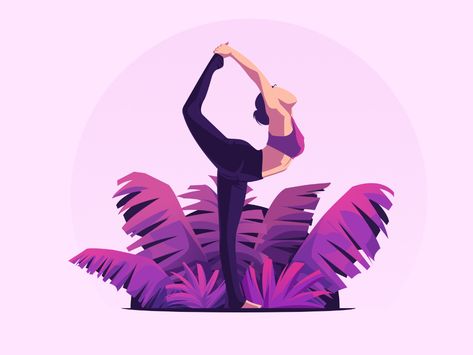 Yoga Illustration by Farhan Fauzan for Lifu on Dribbble Yoga Illustration Art, Yoga Foto's, Yoga Illustration, Physical Exercise, Sport Illustration, Illustration Art Drawing, Yoga Art, Maroon 5, Morning Yoga