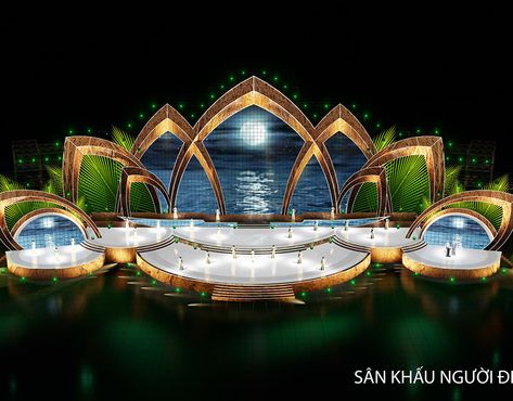 FESTIVAL DỪA BẾN TRE 2019 on Behance Vip Booth Design, Stage Design Festival, Music Festival Stage Design, Outdoor Stage Design, Festival Stage Design, Count Down, Garden Stage, Stage Backdrop Design, Event Concept