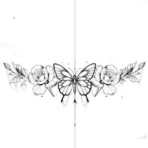 Wish Tattoo, Small Tattoos Designs, Chest Tattoo Designs Female, Thigh Garter Tattoo, Chest Tattoo Drawings, Full Chest Tattoos, Butterfly Back Tattoo, Floral Thigh Tattoos, Tattoos To Cover Scars