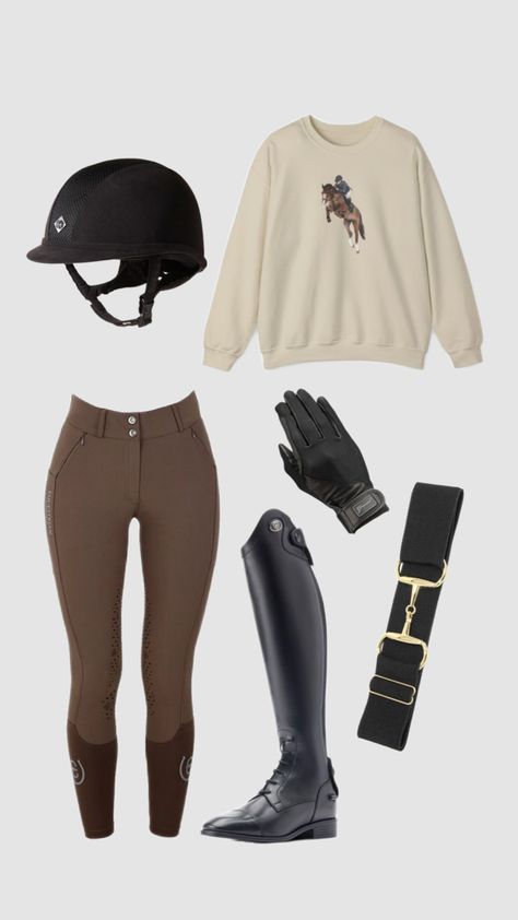 Winter Horse Riding Outfit, English Horse Riding Outfits, Horse Riding Outfit Summer, Horse Riding Outfit Casual, Equestrian Riding Clothes, Cute Horse Riding Outfits, Horse Girl Outfits, Riding Outfit Equestrian, Equestrian Style Outfit