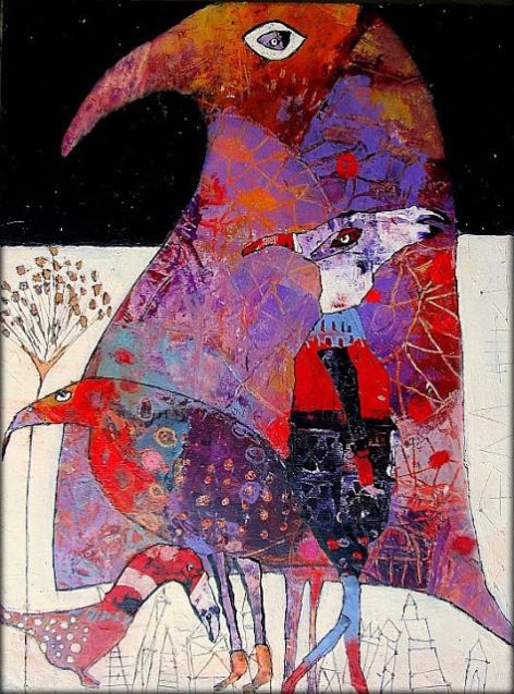 Acrylic Collage, Arte Inspo, Wow Art, Naive Art, Whimsical Art, Art Abstrait, Bird Art, Animal Paintings, Art Lessons