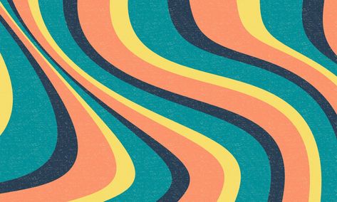 Retro Background Landscape, Wavy Graphic Design, Retro Laptop Wallpaper, Groovy Background, Pop Art Face, Retro Landscape, Wavy Background, Bold Aesthetic, Laptop Wallpapers