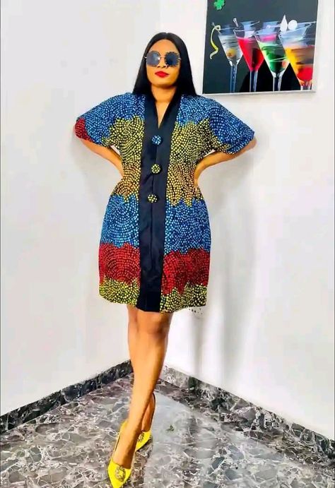 Ankara Free Dresses For Women, Free Ankara Short Gown Styles, Ankara Free Short Gown Styles, Ankara Short Gown Style 2024, Kampala Kaftan Styles For Women, Latest Kaftan Designs, Bubu Gowns, Free Gown, African Wear For Ladies