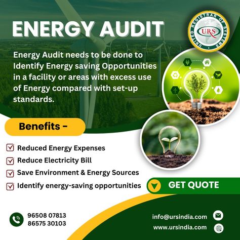 The Energy Audit provides the vital information base for overall energy conservation program covering essentially energy utilization analysis and evaluation of energy conservation measures. Get A Quote: Call Now! +91 965-080-7813 / 86575 30103 Mail: info@ursindia.com Visit: https://www.ursindia.com/inspection/energy-audit #energy #energyaudit #services #energyconservation #energymanagement #energyauditservices #ursindia Cost Benefit Analysis, Safety Audit, Conserve Energy, Audit Services, Save Environment, Conservation Of Natural Resources, Energy Audit, Energy Saving Tips, Industrial Safety