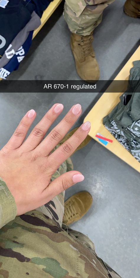 Ar 670-1 Nails, Army Nails Regulation, Army Regulation Nails, Military Nails, Army Nails, Pedicure Ideas, Spring Acrylic Nails, Simple Gel Nails, Nail Pictures