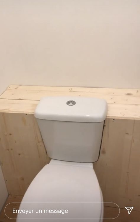 Box In Toilet, How To Hide Toilet Pipes, Bathroom Inspo Interior Design, Toilet Surround, Hidden Toilet, Small Downstairs Toilet, Small Toilet Room, Basement Remodel Diy, Toilet Installation