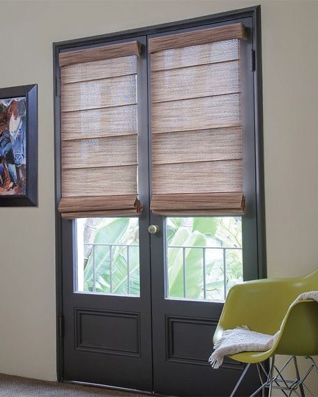 Drapery Workroom, French Door Coverings, French Door Window Treatments, Blinds For French Doors, French Door Windows, French Doors Bedroom, Door Shades, French Front Doors, Shades Window