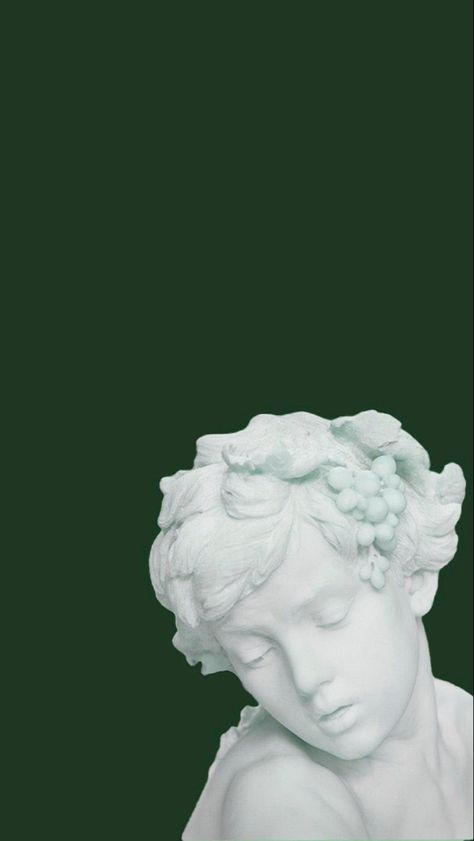 Dark green greek sculpture wallpaper Greek Green Aesthetic, Greek Sculpture Wallpaper, Emerald Green Wallpaper Iphone, Aesthetic Dark Green Wallpaper, Stori Idea, Dark Green Wallpaper Aesthetic, 8 Ball Wallpaper, Sculpture Wallpaper, Greek Wallpaper