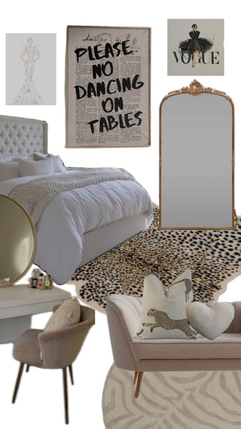 Hollywood Room Aesthetic, Eclectic Teen Bedroom, Fashion Room Ideas, Cool Girl Bedroom, Stockholm Bedroom, Cool Girl Bedrooms, Money Room, Hollywood Room, Leopard Bedroom