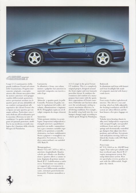 Ferrari 456, Poster Flat, Mario Andretti, American Auto, Ferrari Car, Car Advertising, Press Kit, Car Posters, Automotive Design