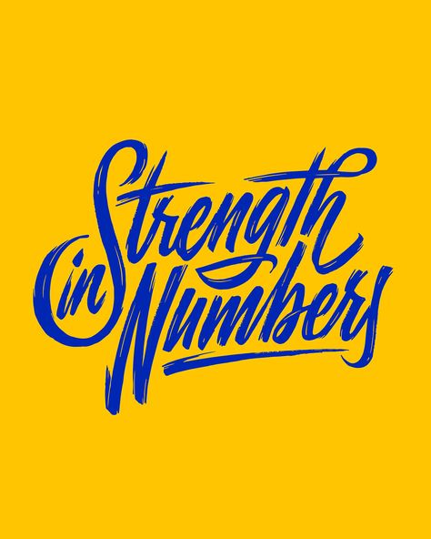 New work for the @warriors Strength in Numbers playoff campaign. As a Bay Area native/longtime Warriors fan it’s been a life goal to land a… Erik Marinovich, Cricut Baseball, Strength In Numbers, Golden State Warriors Basketball, Splash Brothers, Warriors Wallpaper, Nba Golden State Warriors, Beautiful Lettering, Paper Lovers