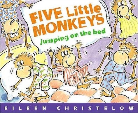 Monkeys Jumping On The Bed, 5 Little Monkeys, Jumping On The Bed, Monkey Jump, Five Little Monkeys, Finger Plays, Kids Classroom, Kids Growing Up, Good Night Moon