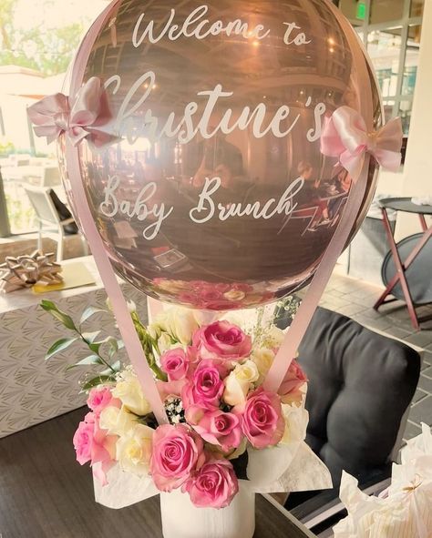 Hot Air Balloon Bouquet ✨ For Catherine’s Baby Brunch 🌸 🦋 🦋 #dreambridalshower #dreambride #bridetobe #babyshowerideas… | Sarah Hassan (@sarahassanakhter) on Instagram Paris Baby Shower Theme, Balloon Bouquet, Baby Shower Balloons, Hot Air, Air Balloon, Hot Air Balloon, Baby Shower Cakes, Aesthetic Art, Bridal Shower