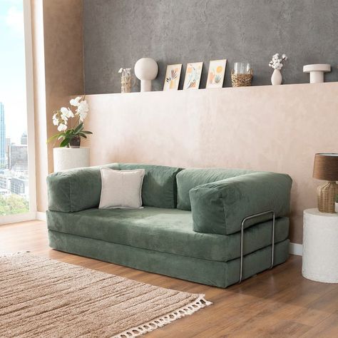 Poufudic - Etsy Teddy Couch Living Room, Office Room With Sofa Bed, Omhu Teddy Sofa, Cute Small Couch, Bed And Couch In One Room, Couch Ideas For Small Spaces, Small Living Room Couch Ideas, Sofa Bed Aesthetic, Comfortable Sofas Living Room