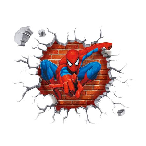 IXSIUZO Spiderman Wall Stickers DIY Removable Spiderman Children Themed Art Boy Room Wall Sticker Bedroom Nursery Playroom De Spiderman Wall Decals, Spiderman Kids, Batman Spiderman, Kids Room Paint, Diy Wall Stickers, Poster Diy, Kids Rooms Diy, Playroom Wall Decor, Room Stickers