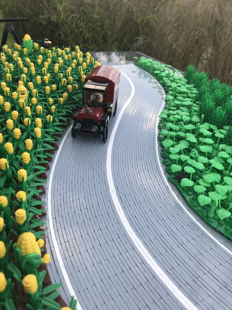 Cracked Road, Lego Road, Lego Vehicles, Attention Grabbers, Lego Cars, Country Road, Lego, Country Roads, Road