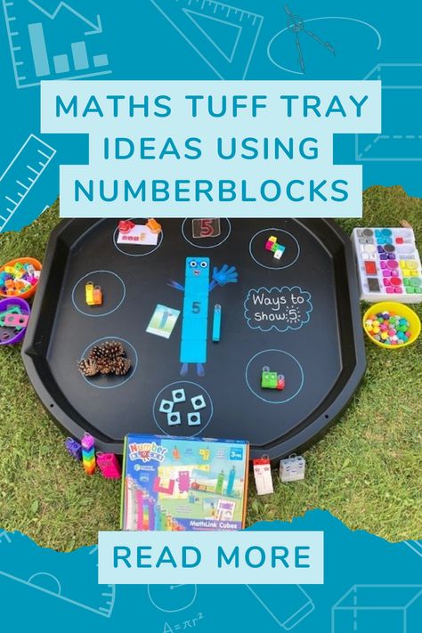 Outdoor Maths Activities Eyfs, Easy Outdoor Tuff Tray Ideas, Maths Tuff Tray Ideas, Math Drawing Ideas, Tuff Tray Ideas Toddlers, Tuff Tray Ideas, Math Drawing, Easy Math Activities, Playing With Numbers