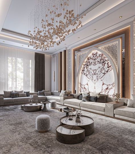 Modern Moroccan Interior Design, Modern Islamic Interior, Arabic Interior, Dental Design Interior, Arabic Interior Design, Arabic Architecture, Islamic Interior Design, Neoclassical Interior Design, Lobby Interior Design