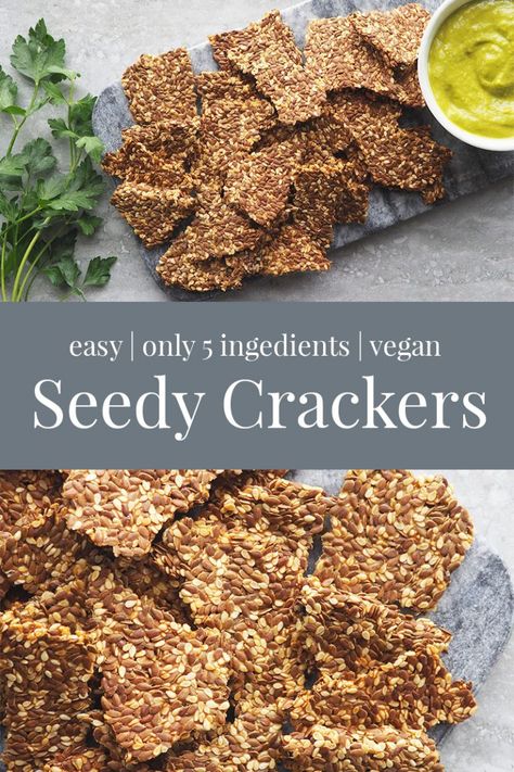 Seedy Cracker Recipe, Hyper Nourishment Diet, Aperitivo Snacks, Seedy Crackers, Healthy Savoury Snacks, Keto Cracker, Flaxseed Crackers, Keto Crackers, Cracker Recipe