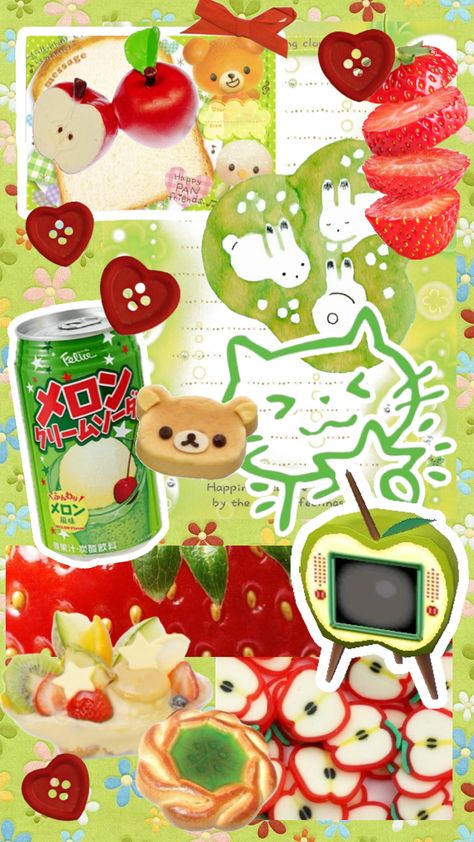 💚🍎 #green #juminocore #kawaii #cute #wallpaper #red #apple #strawberry #🩷 #idk Cute Food Wallpaper Backgrounds, Fitbit Wallpaper Aesthetic, Apple Asthetics Wallpaper, My Core Wallpaper, Juminocore Desktop Wallpaper, Green Wallpaper Drawing, Cute Repeating Patterns, Cute Aesthetic Wallpaper Green, Junimocore Wallpaper