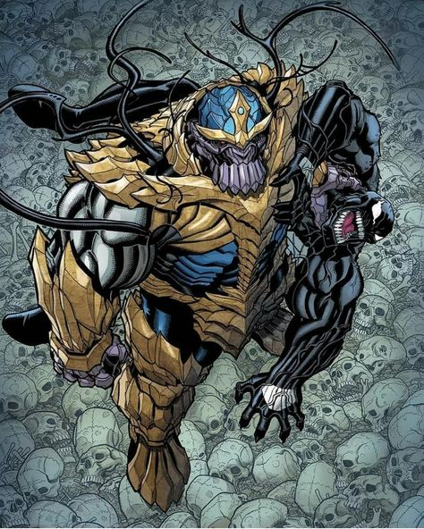 Thanos & Venom Solgaleo Pokemon, Symbiotes Marvel, Comics Anime, Thanos Marvel, Univers Marvel, Marvel Venom, Comic Characters, Marvel Villains, Arte Dc Comics