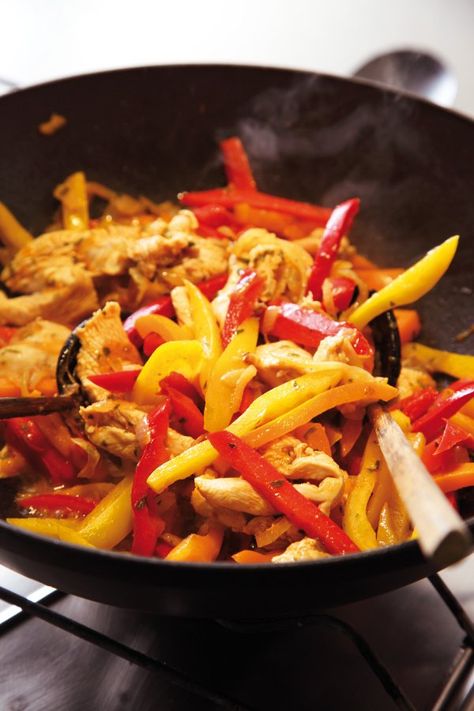 Chicken Fajitas | Nigella's Recipes | Nigella Lawson Sweetcorn Chowder, Mexican Lasagne, Nigella Lawson Recipes, Chicken Fajita, Tortilla Wraps, Nigella Lawson, Chicken Fajitas, At The Table, Tex Mex