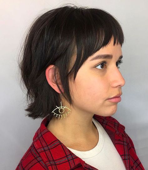 Mid Neck Length French Bob Neck Length Haircuts, French Pixie Haircut, Half Moon Bangs, French Pixie, Neck Length Hair Cuts, Neck Length Hair, Choppy Cut, Deva Cut, The Pixies