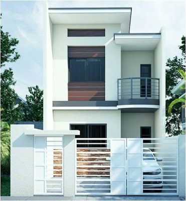 2 Storey House Design, Modern Small House Design, House Design Exterior, Townhouse Designs, Two Storey House, Minimal House Design, Duplex House Design, Small House Design Plans, Modern Tiny House